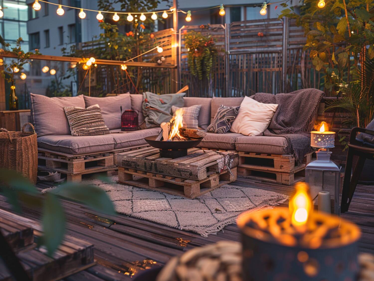 Jak zaaranżować balkon w stylu retro z dekoracyjnymi lampami LED