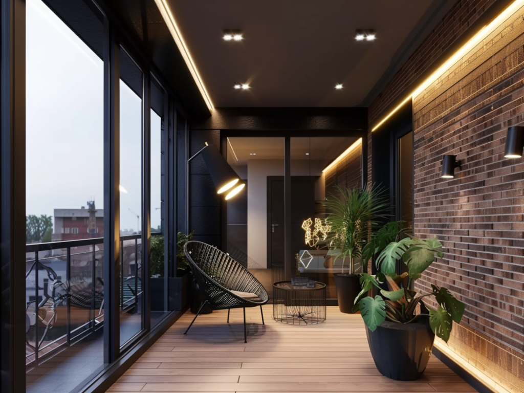 Jak urządzić balkon w stylu industrialnym z nowoczesnymi lampami