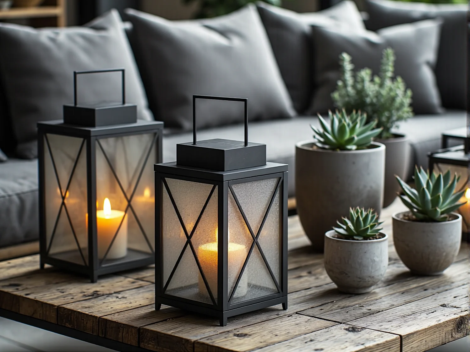 Lampy solarne przy ścieżce w ogrodzie zapewniające bezpieczeństwo najemcom po zmroku.