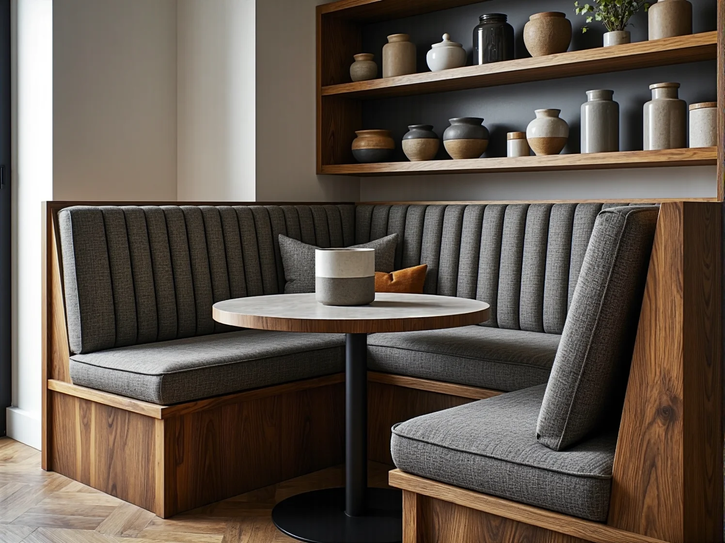 Trwały blat ze spieku kwarcowego w luksusowej kuchni, odporny na zarysowania i plamy