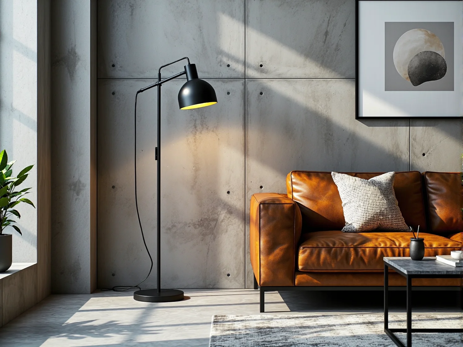 Czarna metalowa lampa sufitowa LED pasująca do surowych wnętrz industrialnych