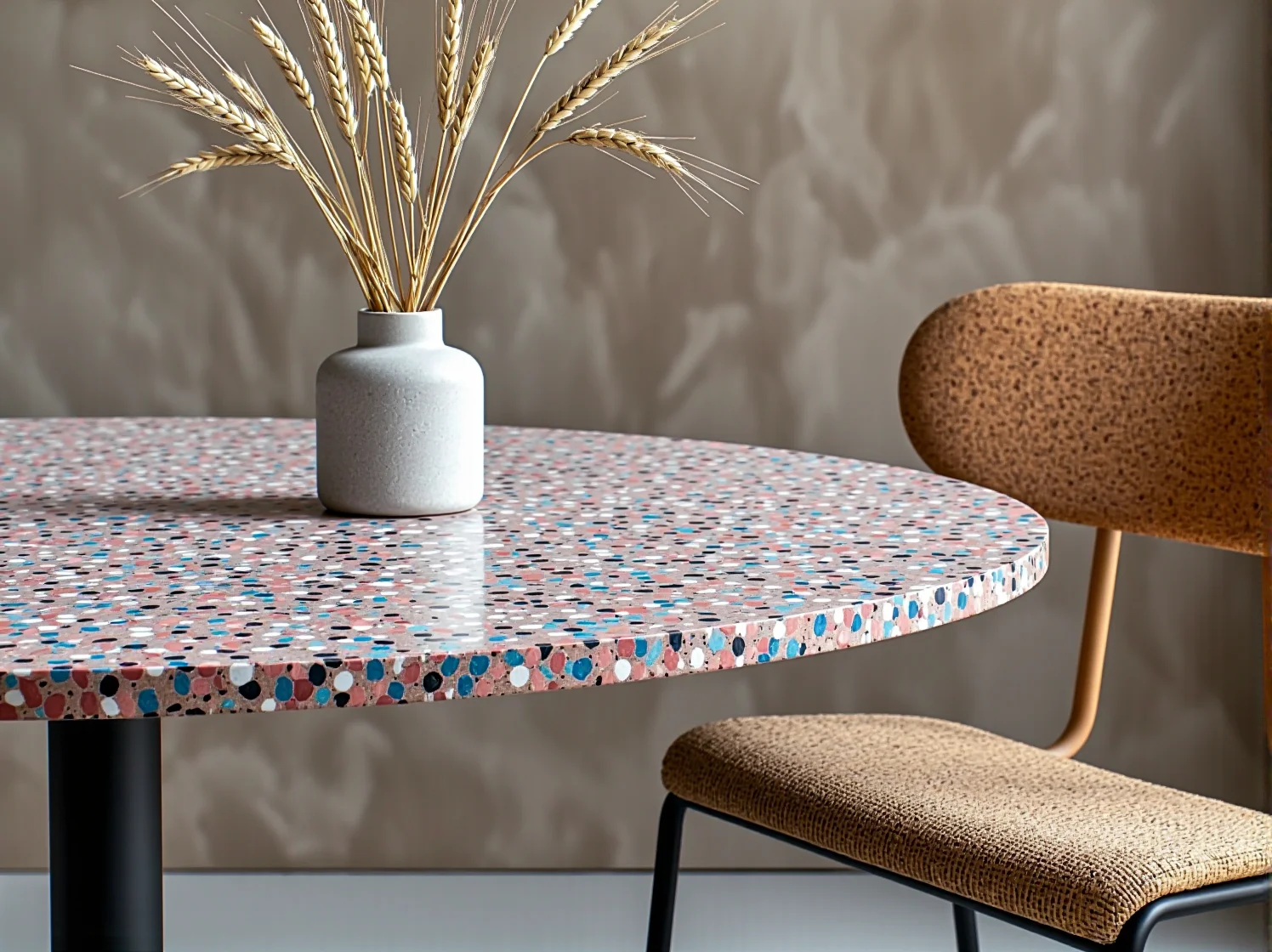 Ekologiczne krzesła i drewniane stoły w kawiarni, odzwierciedlające trend zrównoważonego rozwoju.