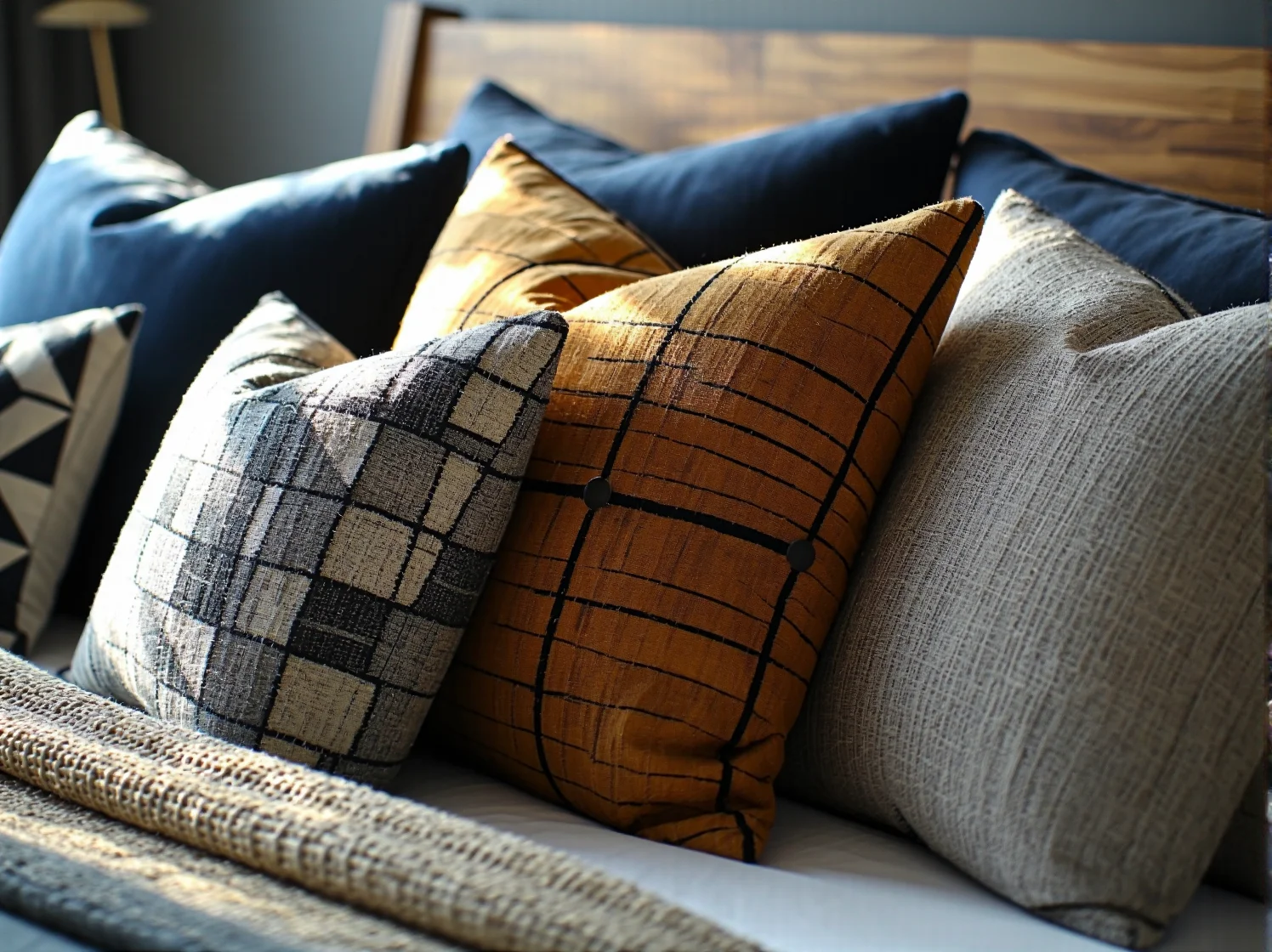 Nowoczesny stół z kamienia naturalnego z ukrytą technologią inteligentnego domu