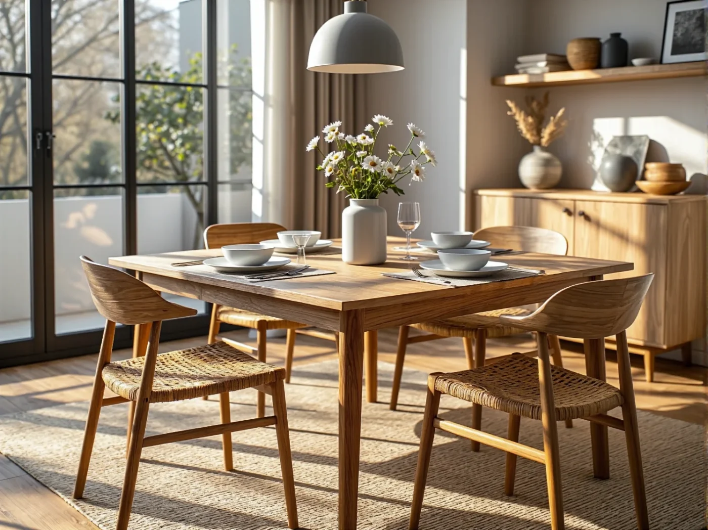 10 inspiracji na urządzenie jadalni w stylu skandynawskim z pastelowymi dodatkami