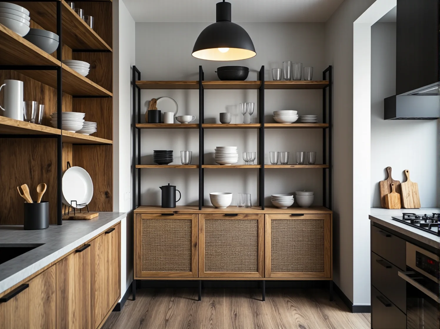 Minimalistyczna lampa podłogowa o lekkiej konstrukcji idealna do ciasnych wnętrz.