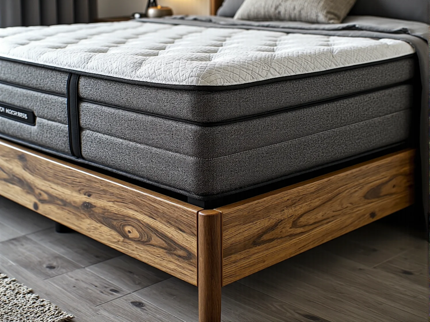 Inteligentne łóżko kontynentalne smart w nowoczesnej aranżacji wnętrza