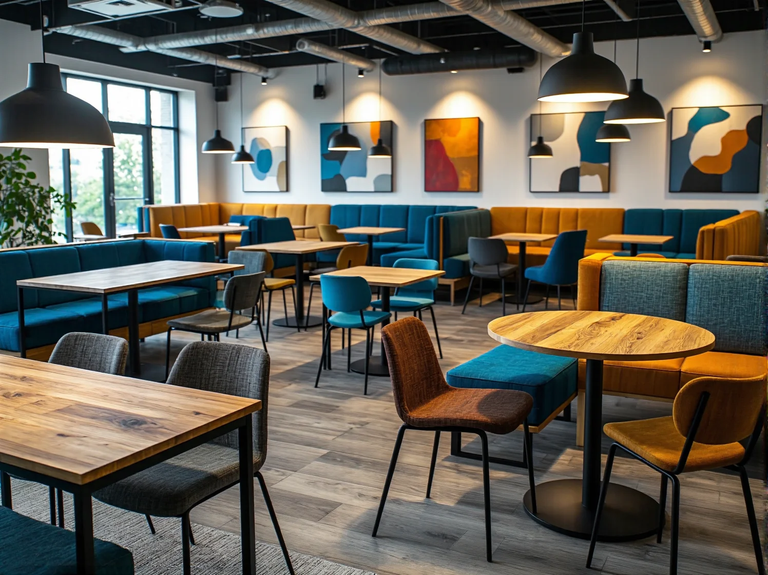 Detal wykończenia luksusowego stołu biurowego z wbudowanymi gniazdkami