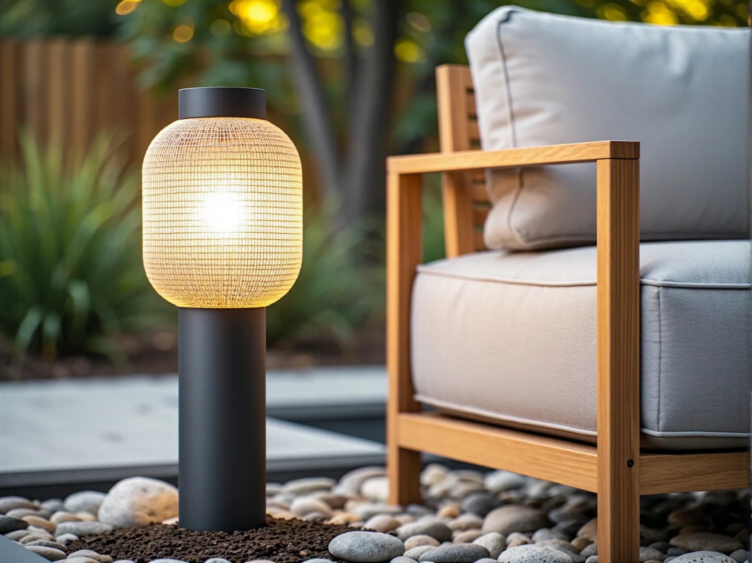 Zabezpieczanie lamp stojących przed deszczem i wilgocią w ogrodzie.