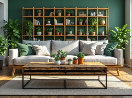 Regał z naturalnego drewna bambusowego z otwartymi półkami