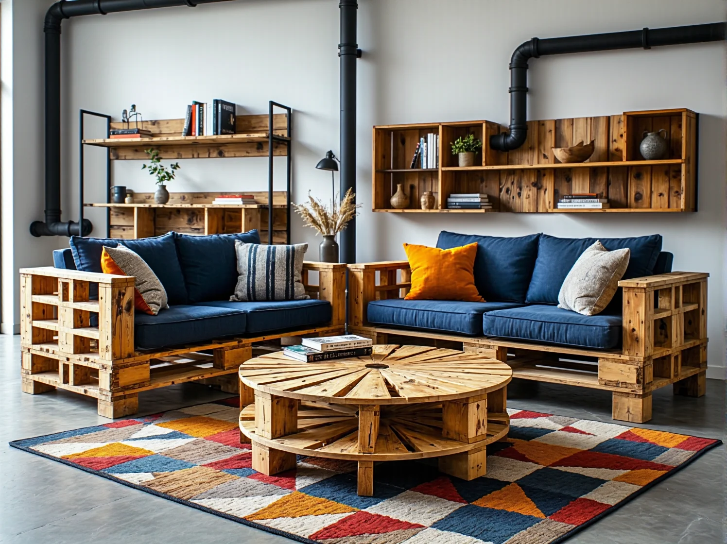 Minimalistyczne stanowisko pracy z tanim biurkiem i lampką LED.