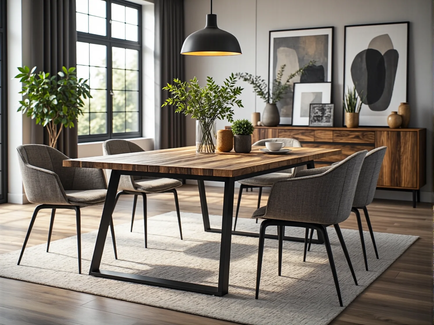 Awangardowa forma użytkowa z polerowanej stali w galerii designu