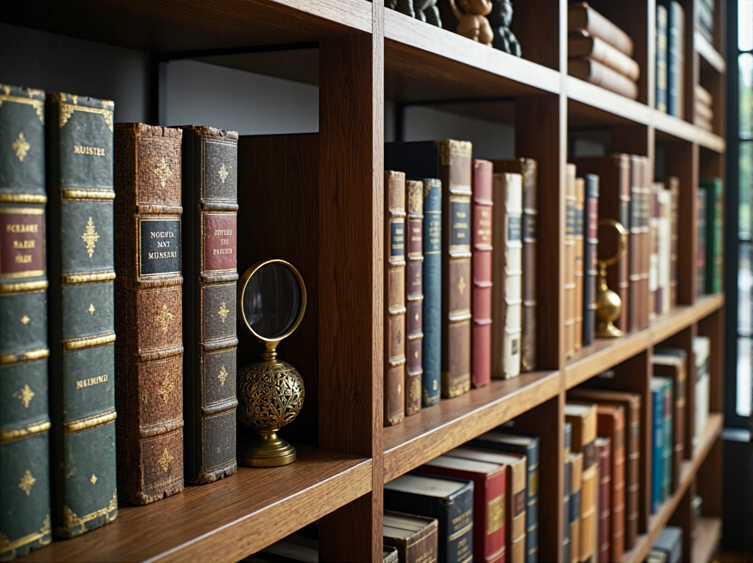 Drewniany regał biblioteczny w stylu Mid-Century Modern na smukłych nóżkach