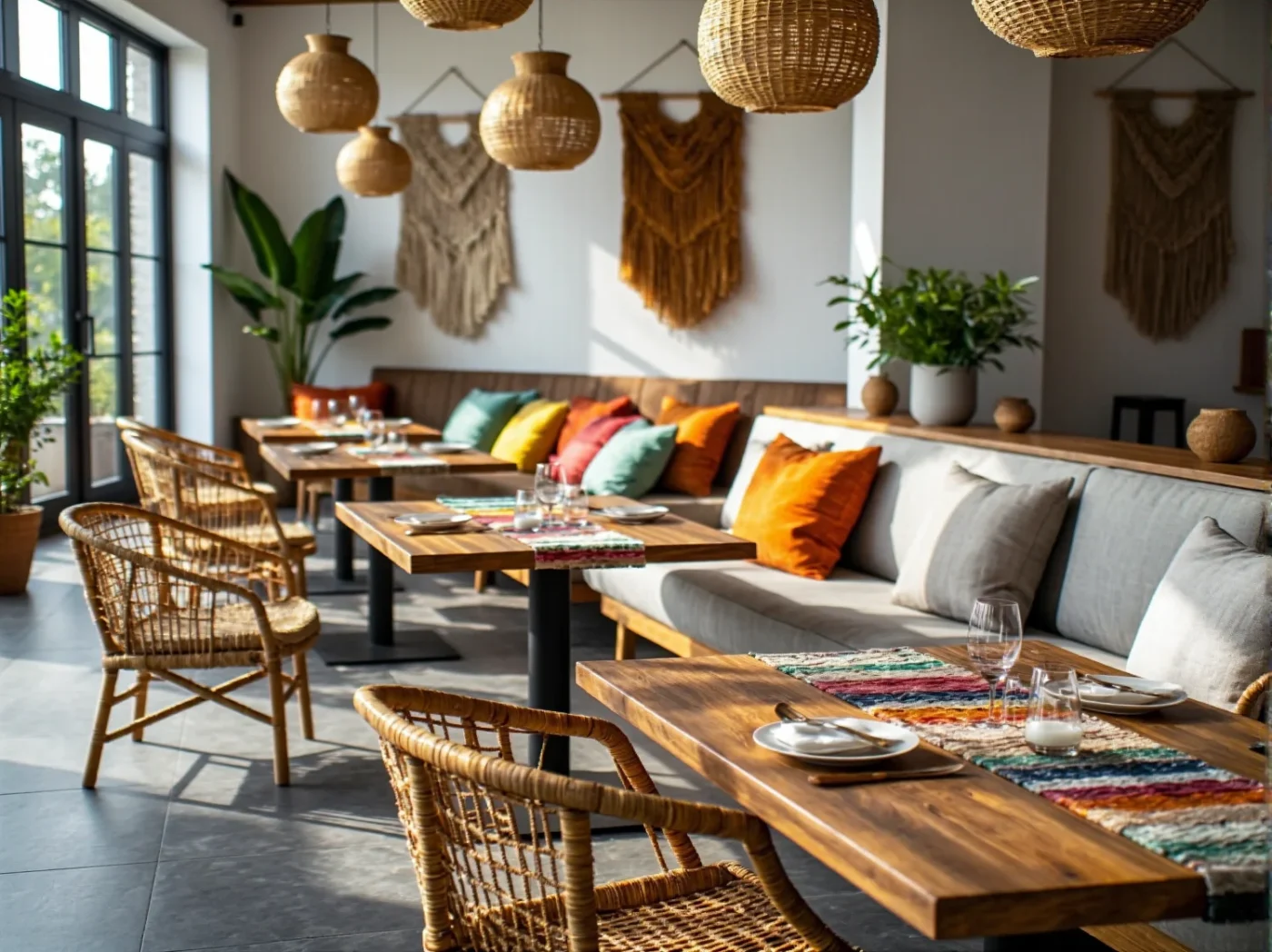 Restauracja hotelowa w stylu boho – jak stworzyć wnętrze pełne swobody i natury?