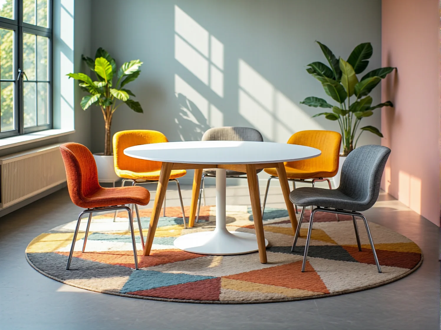 Przestronne biuro coworkingowe wyposażone w stylowe meble i wygodne stanowiska