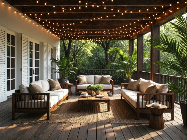 Jak urządzić taras w stylu kolonialnym z lampami LED w ciepłych odcieniach? Przewodnik krok po kroku